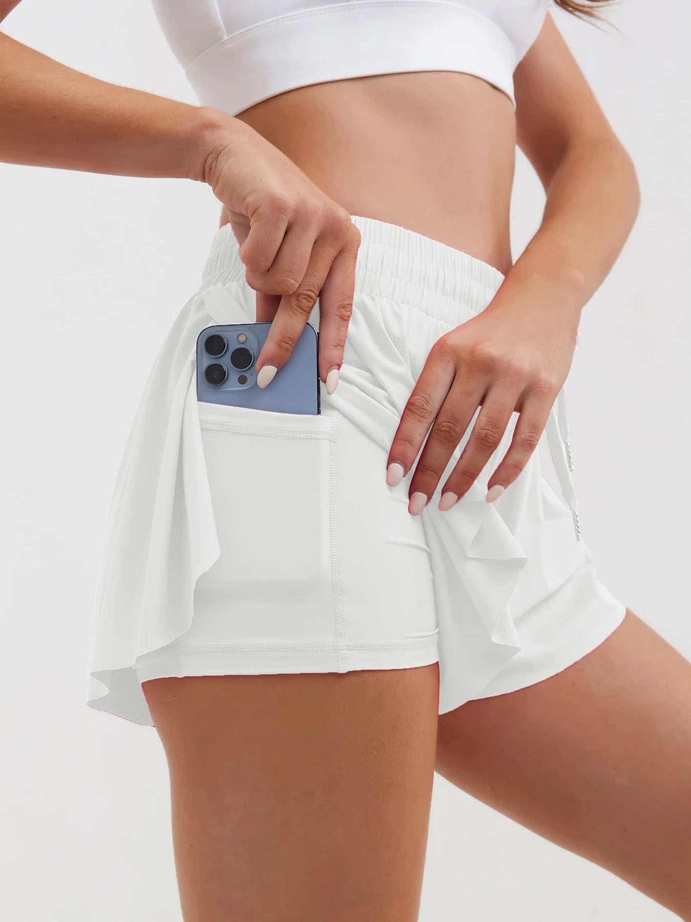 Short Culotte Tennis Nylon Anti-Exposition Poches – Sport Femme