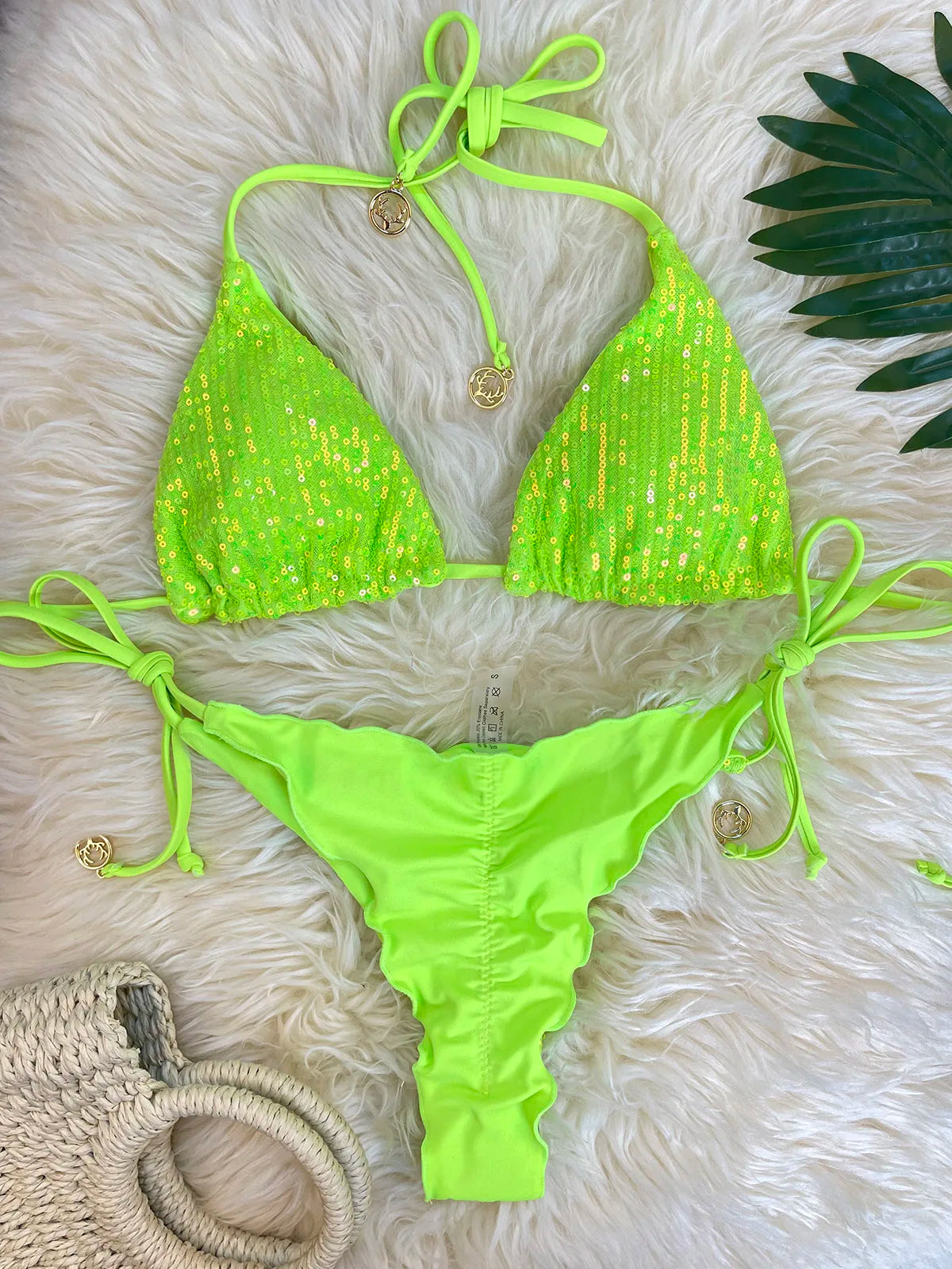 Bikini Pailleté 2 Pièces Étincelant – Maillot de Bain Festif