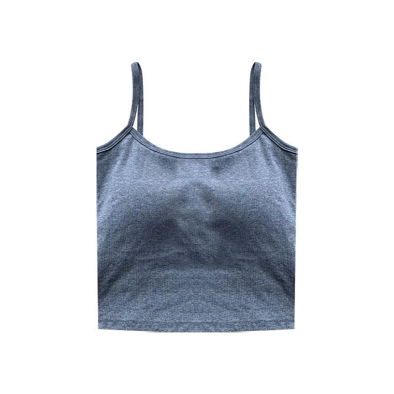 Camisole Bretelles Fines avec Coussinets Intégrés