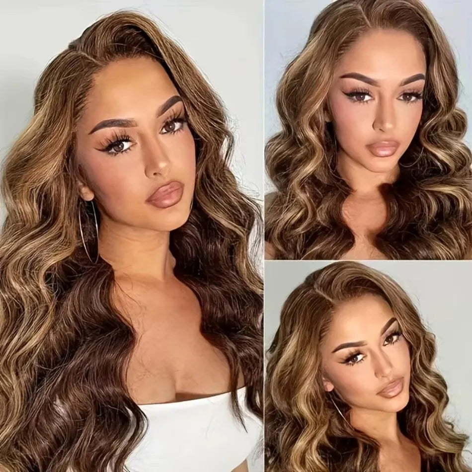 Perruque Lace Front HD Body Wave Miel 4/27 – 13x4 & 13x6