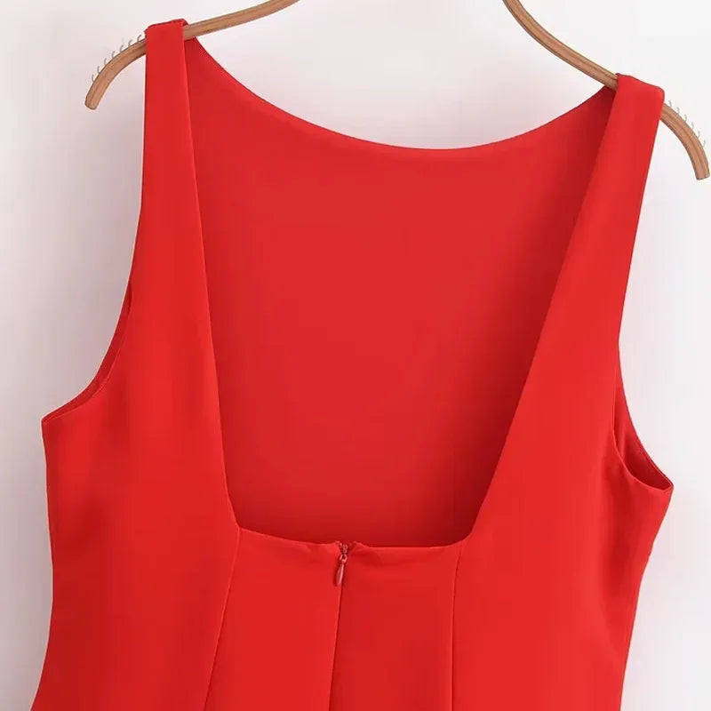 Mini Vestito Bodycon Schiena Scoperta Volant - Sera & Club