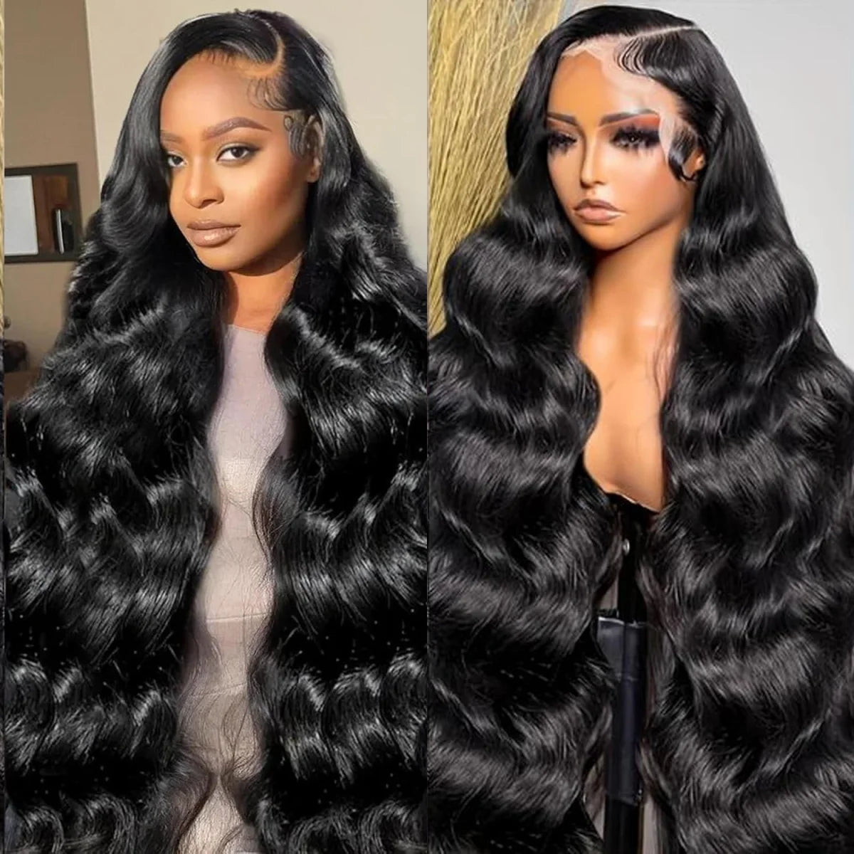 Perruque Lace Front HD Body Wave – Jusqu'à 46 Pouces