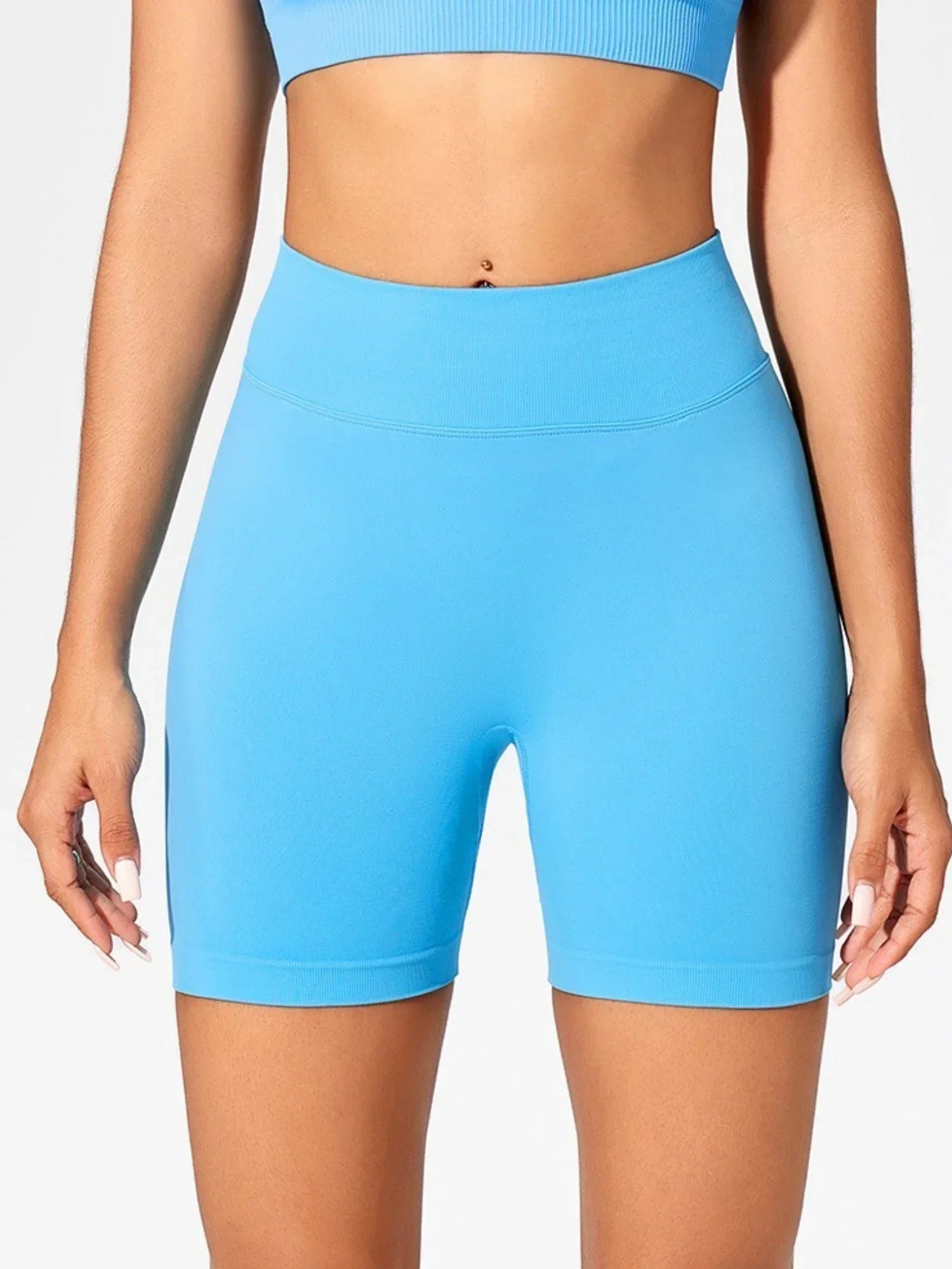 Short Yoga Taille Haute Seamless – Coloris Uni Femme