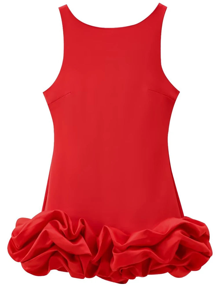 Mini Vestito Bodycon Schiena Scoperta Volant - Sera & Club