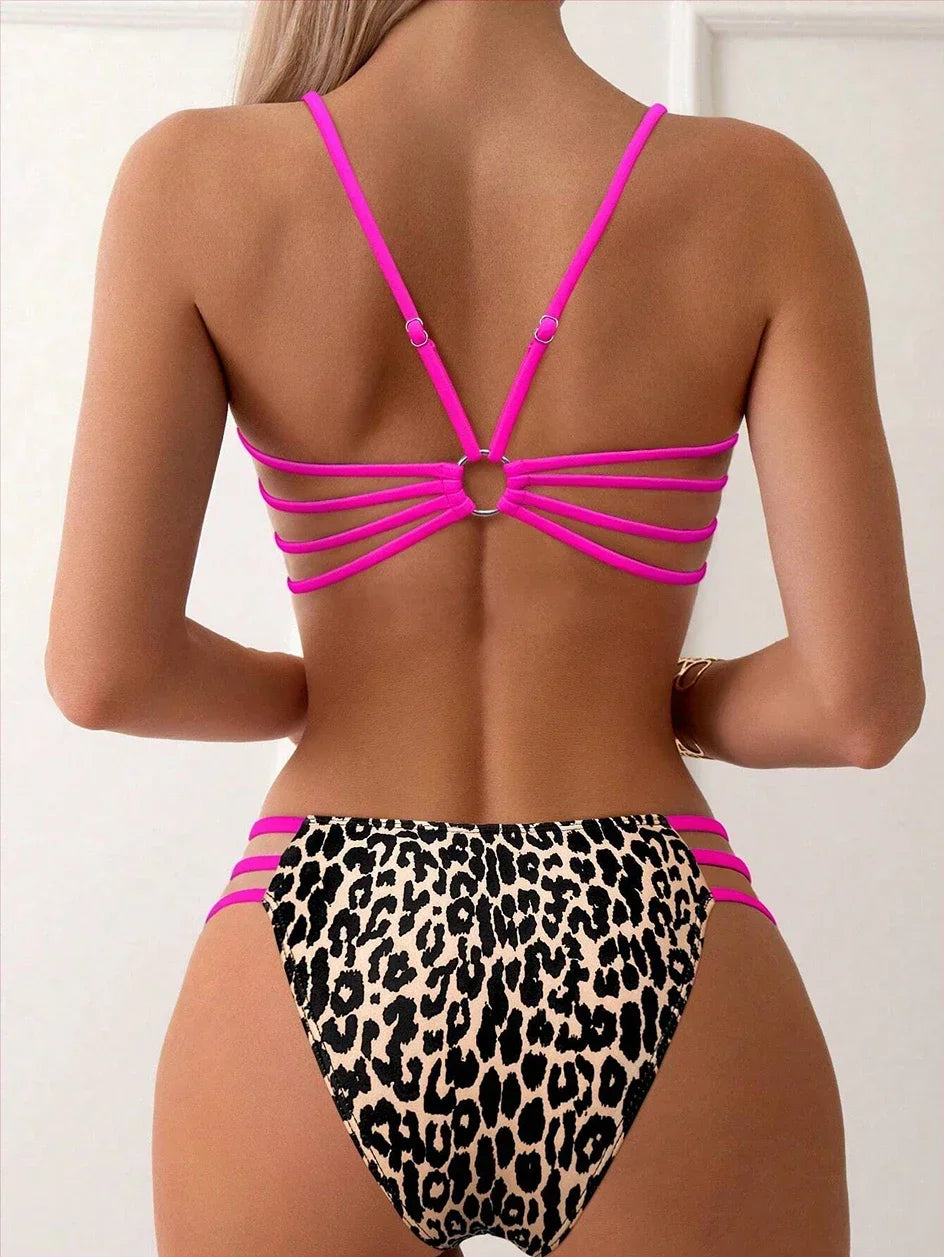Bikini Leopard Taille Haute Micro 2 Pieces – Maillot de Bain