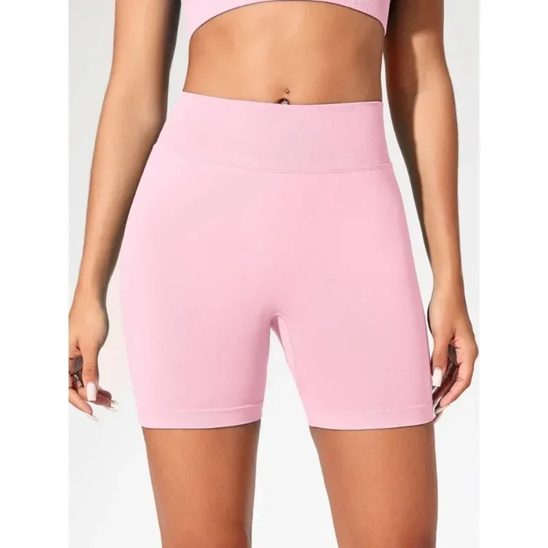 Short Yoga Taille Haute Seamless – Coloris Uni Femme