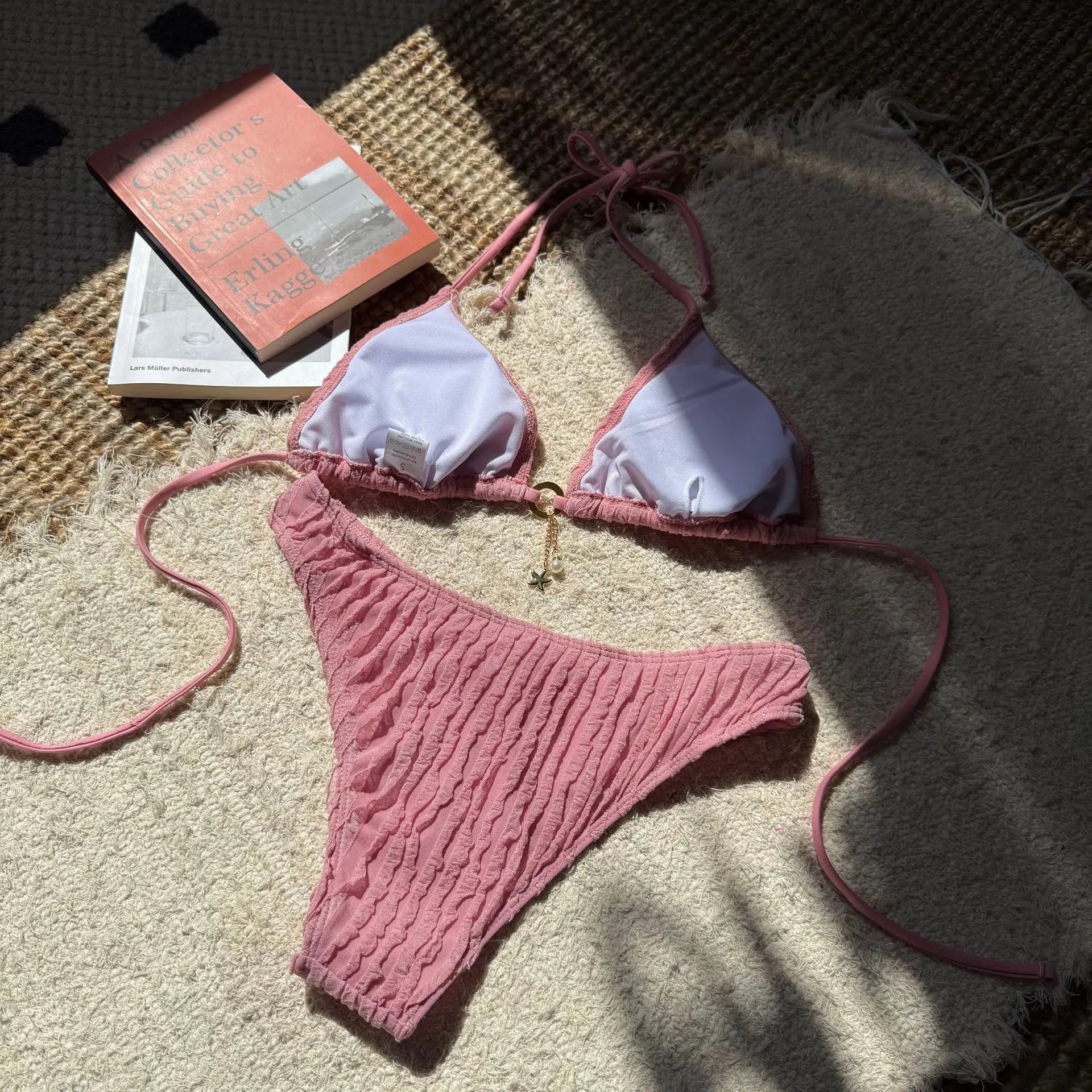 Bikini Halter Froncé Volants 2 Pièces – Coupe Haute Brésilienne