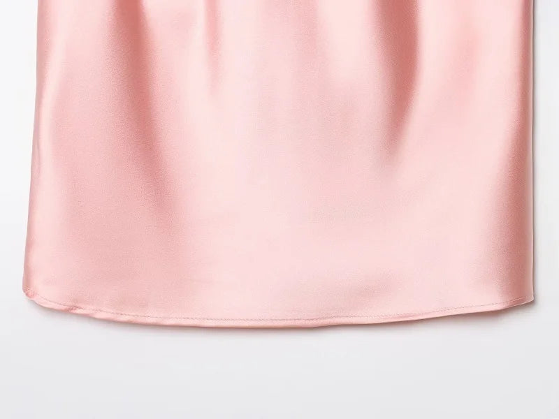 Top Halter Satin Dos Nu – Camisole Élégante Été Femme