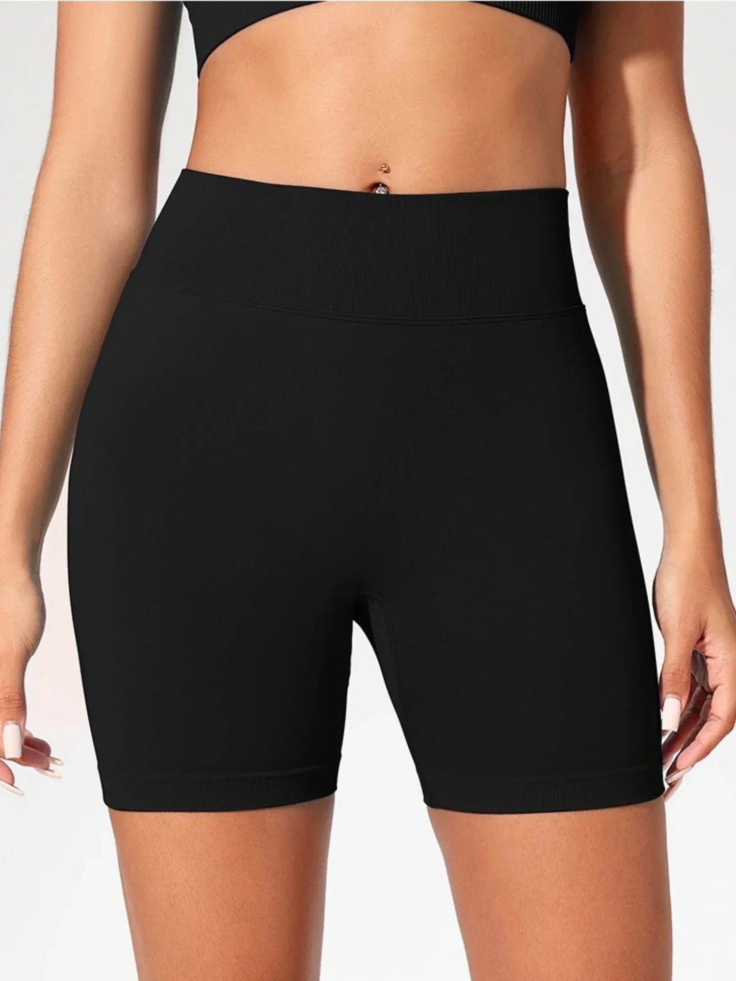 Short Yoga Taille Haute Seamless – Coloris Uni Femme