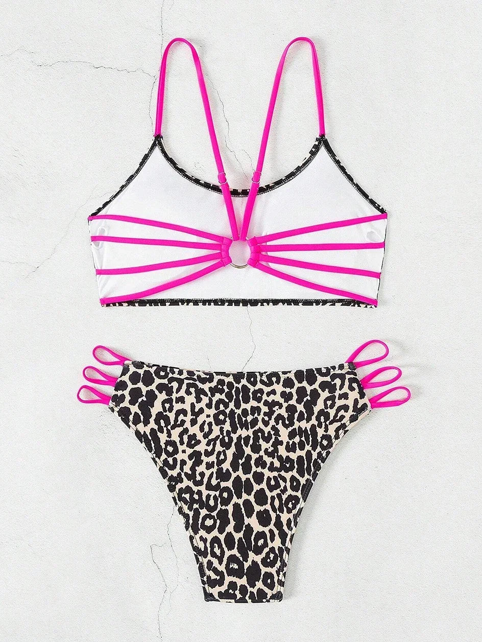 Bikini Leopard Taille Haute Micro 2 Pieces – Maillot de Bain