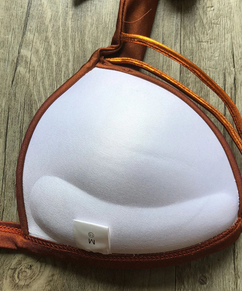 Bikini Halter Push Up Bonnets Plongeants – 2 Pièces