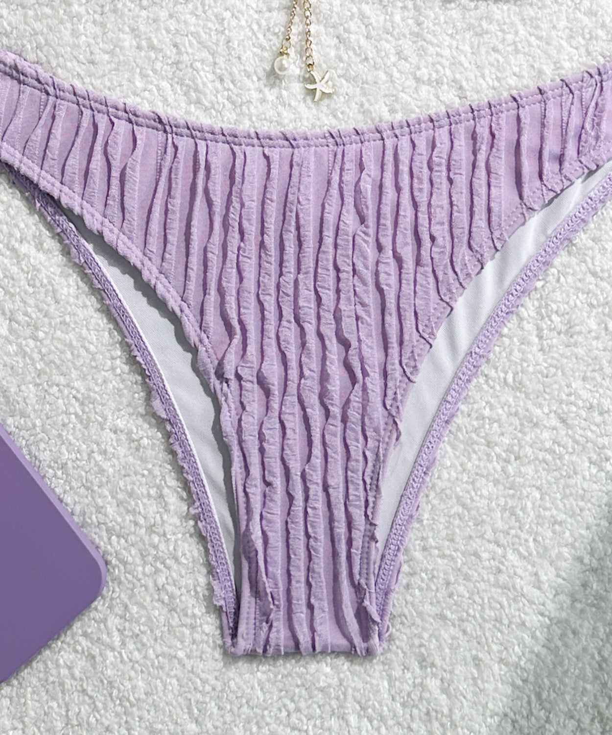 Bikini Halter Froncé Volants 2 Pièces – Coupe Haute Brésilienne