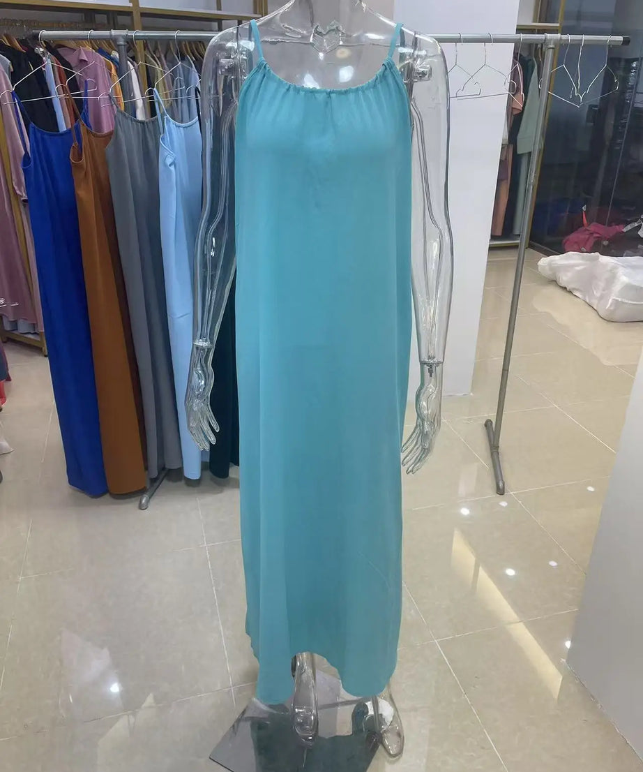Robe Maxi Ample Sans Bretelles Dos Nu – Confort & Style