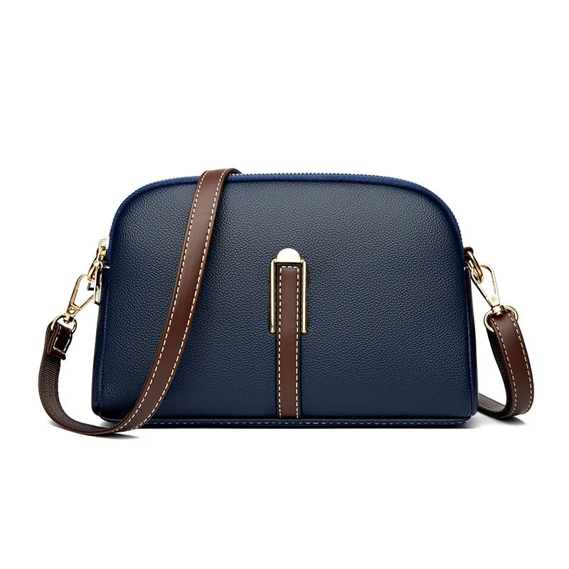 Sac Bandoulière Cuir Véritable Rabat Coque – Compact & Chic