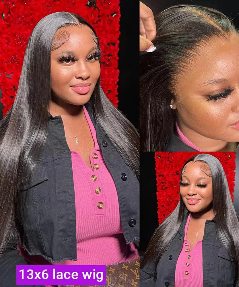 Perruque Lace Front HD Bone Straight Glueless – 13x4 & 13x6