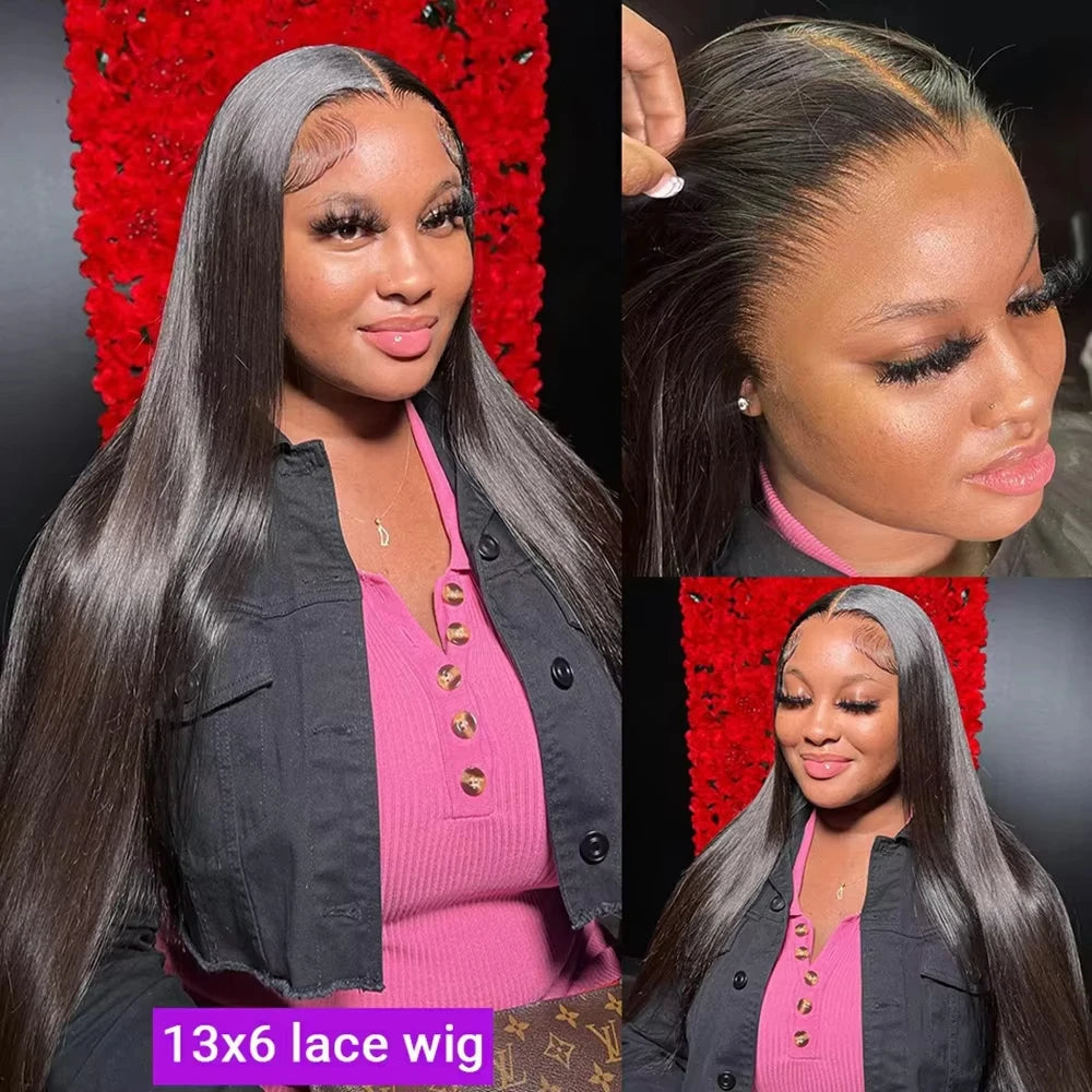 Perruque Lace Front HD Bone Straight Glueless – 13x4 & 13x6