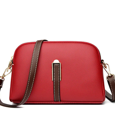 Sac Bandoulière Cuir Véritable Rabat Coque – Compact & Chic