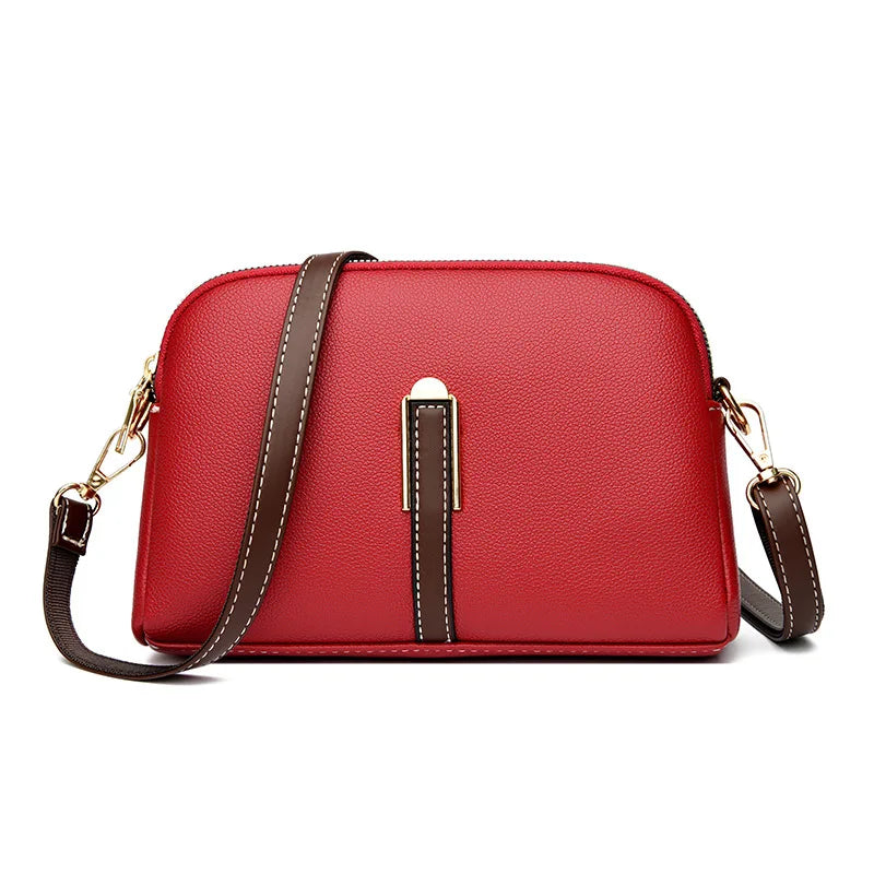 Sac Bandoulière Cuir Véritable Rabat Coque – Compact & Chic