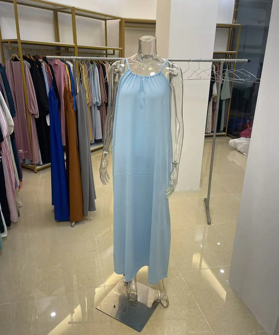 Robe Maxi Ample Sans Bretelles Dos Nu – Confort & Style