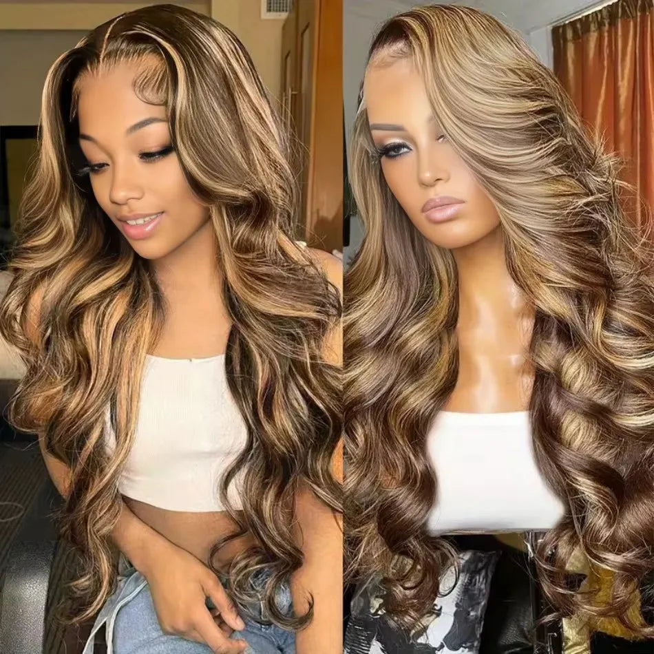 Perruque Lace Front HD Body Wave Miel 4/27 – 13x4 & 13x6