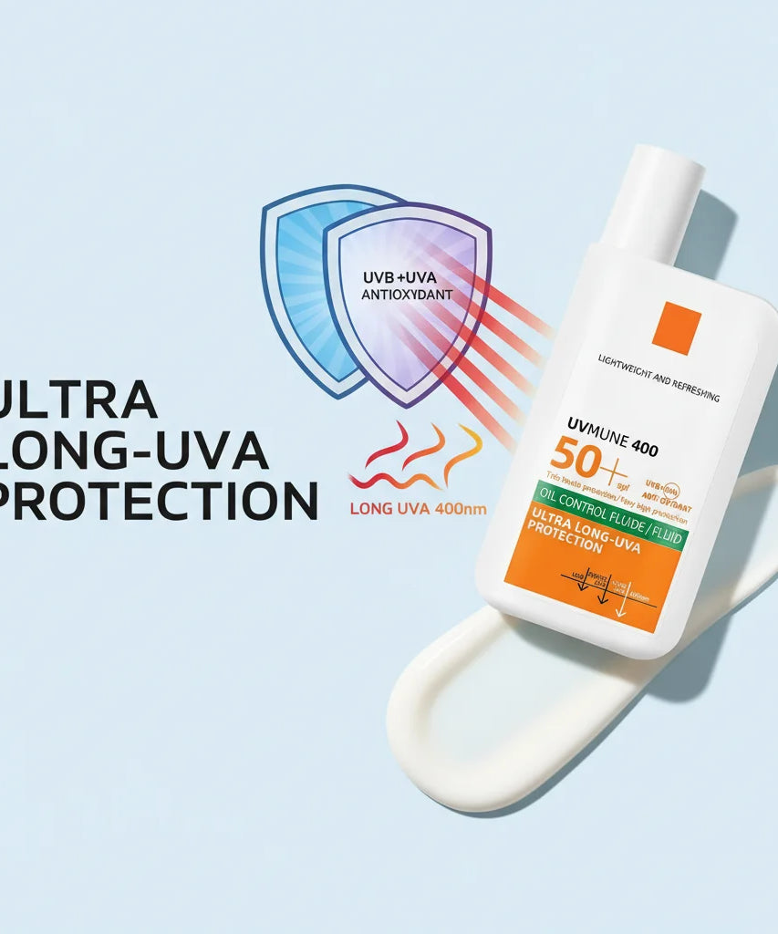 SPF50+ Sunscreen Lotion Lightweight Non-Greasy UV Protection Face Body Sunscreen Lasting Moisturizing Refreshing Sunburn Defense