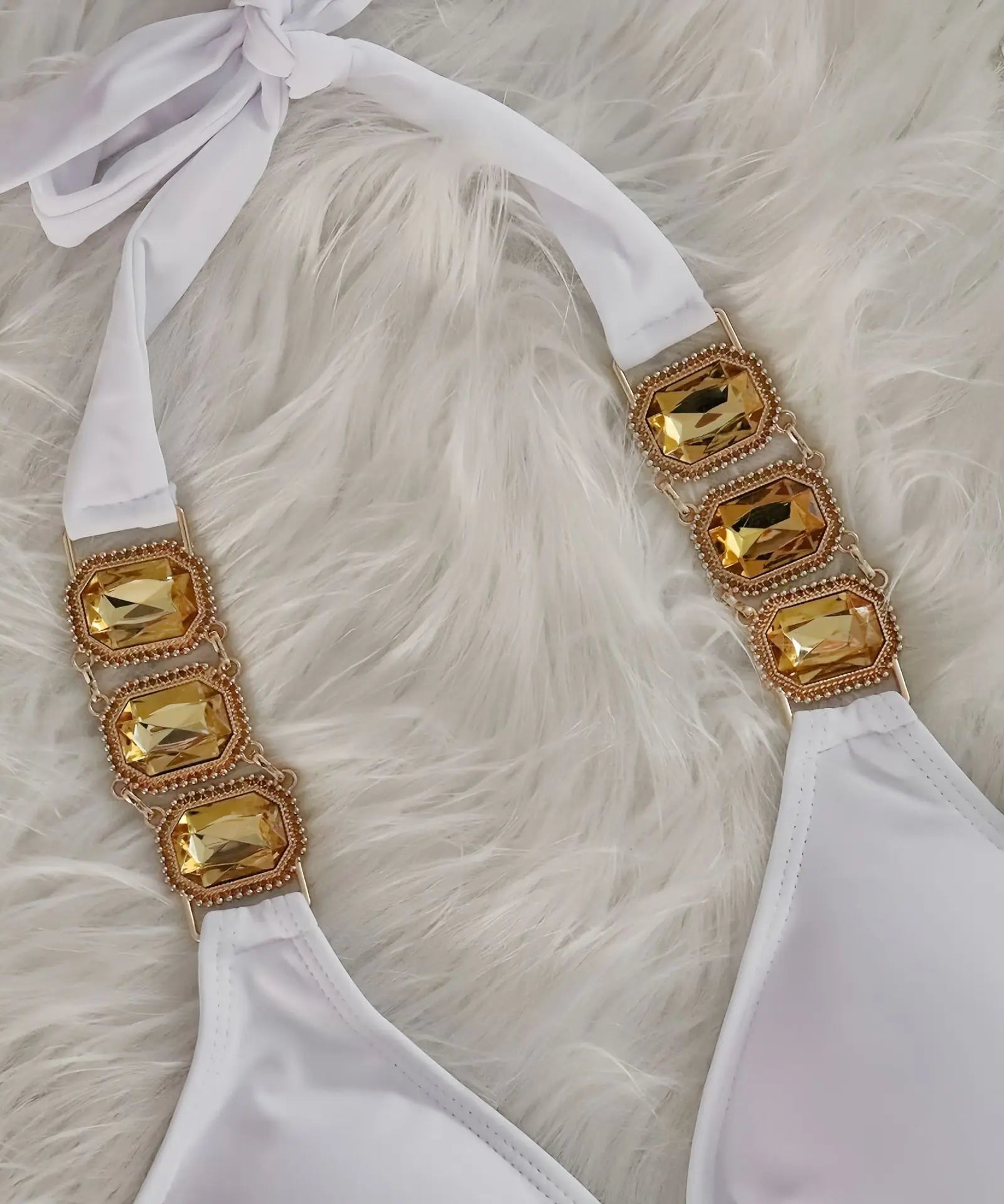 Bikini 2 Pieces Push Up avec Strass - Maillot de Bain Femme