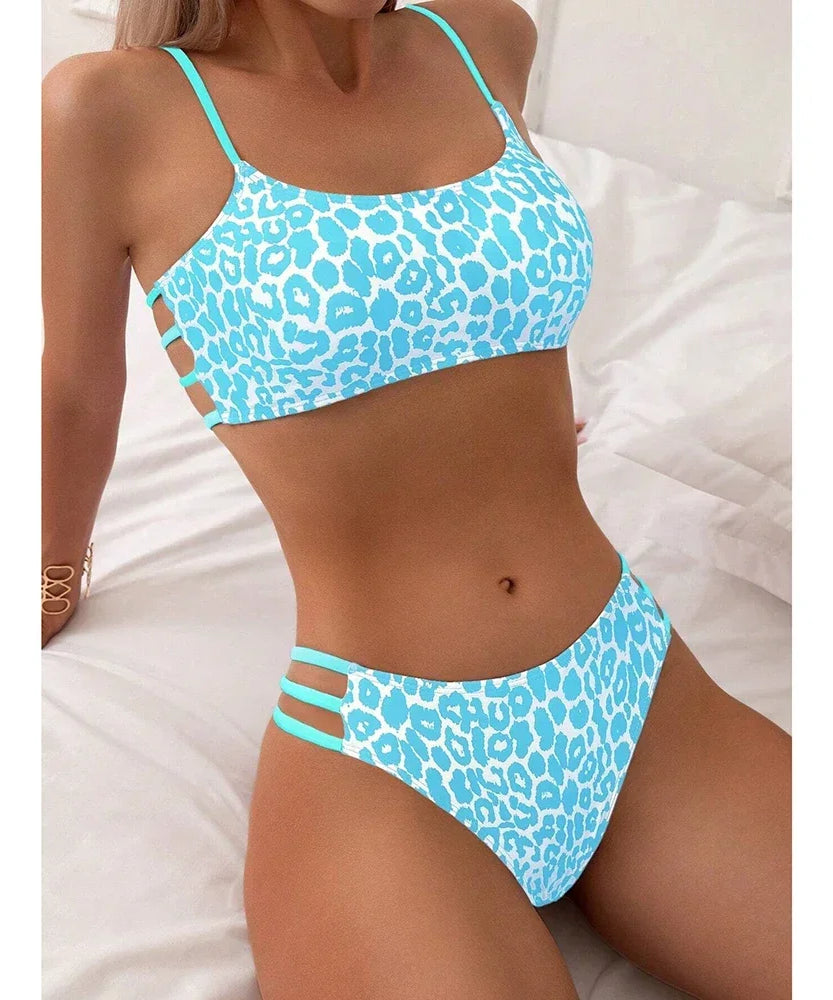 Bikini Leopard Taille Haute Micro 2 Pieces – Maillot de Bain