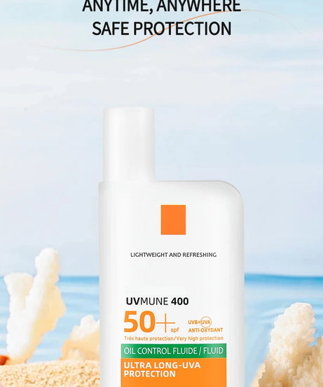 SPF50+ Sunscreen Lotion Lightweight Non-Greasy UV Protection Face Body Sunscreen Lasting Moisturizing Refreshing Sunburn Defense