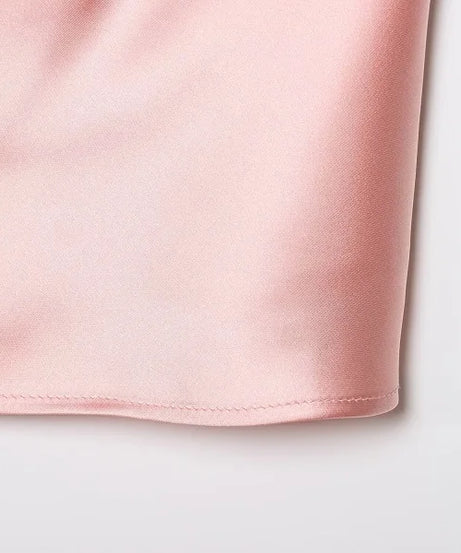 Top Halter Satin Dos Nu – Camisole Élégante Été Femme
