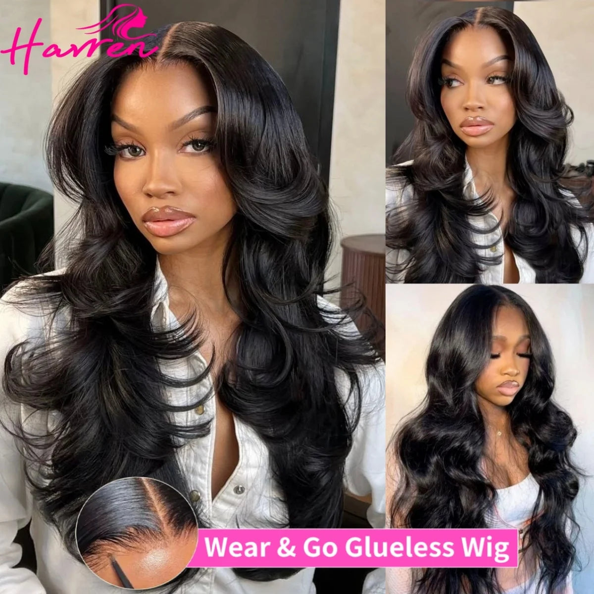 Perruque Lace Front HD Body Wave Glueless – 13x4 & 13x6