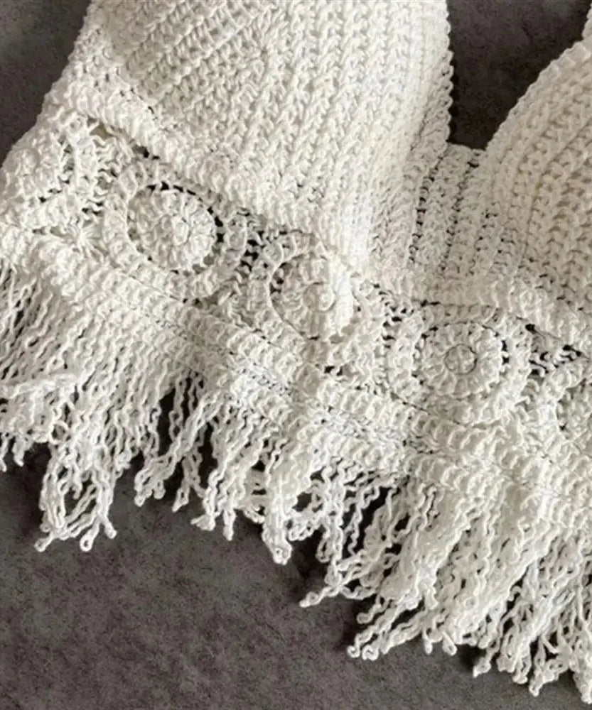 Top Halter Boho Franges Broderies Dos Nu – Été & Festival