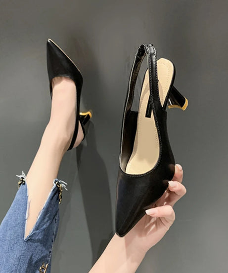 Escarpins Stiletto Bout Pointu Slingback – Talon Haut Élégant