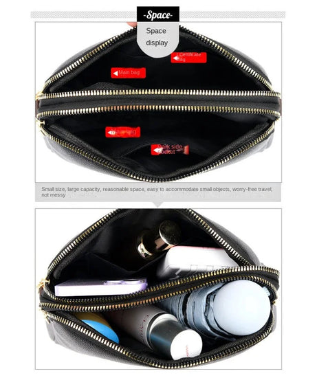 Sac Bandoulière Cuir Véritable Rabat Coque – Compact & Chic