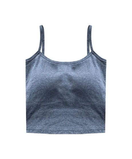 Camisole Bretelles Fines avec Coussinets Intégrés