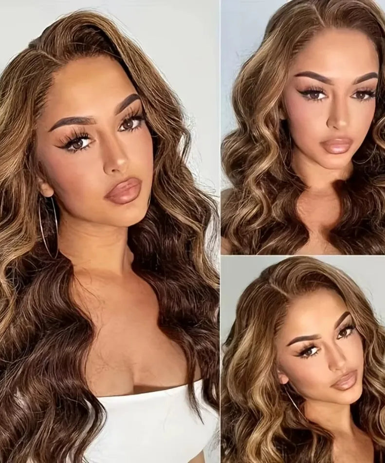 Perruque Lace Front HD Body Wave Miel 4/27 – 13x4 & 13x6