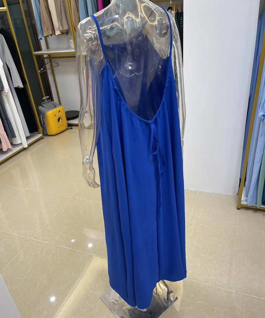 Robe Maxi Ample Sans Bretelles Dos Nu – Confort & Style