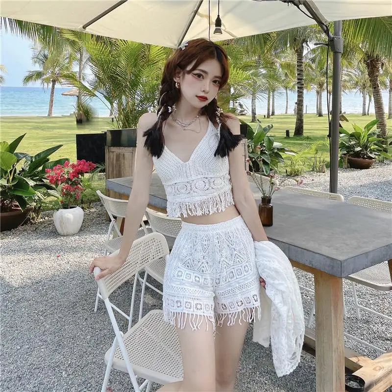 Top Halter Boho Franges Broderies Dos Nu – Été & Festival