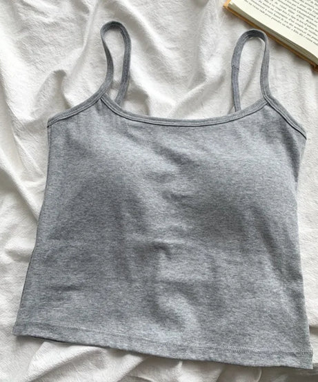 Camisole Bretelles Fines avec Coussinets Intégrés