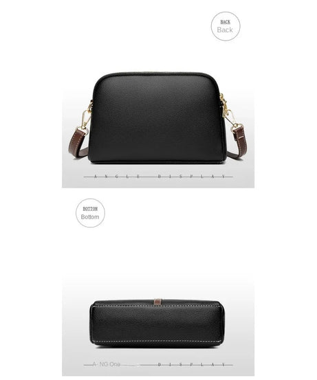 Sac Bandoulière Cuir Véritable Rabat Coque – Compact & Chic