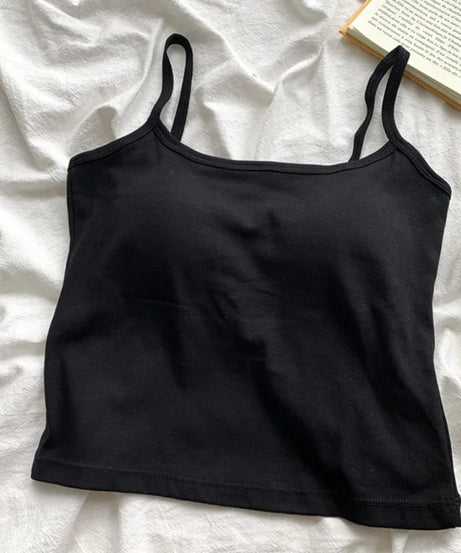 Camisole Bretelles Fines avec Coussinets Intégrés