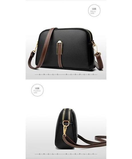Sac Bandoulière Cuir Véritable Rabat Coque – Compact & Chic