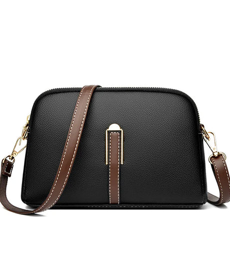 Sac Bandoulière Cuir Véritable Rabat Coque – Compact & Chic