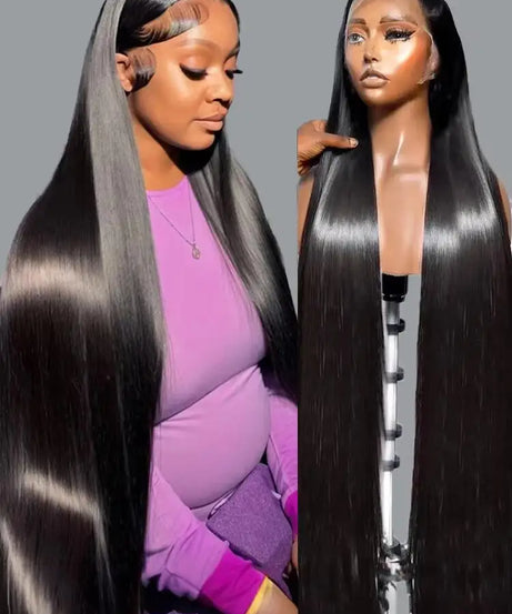 Perruque Lace Front Bone Straight 200% Densité – Jusqu'à 46 Pouces