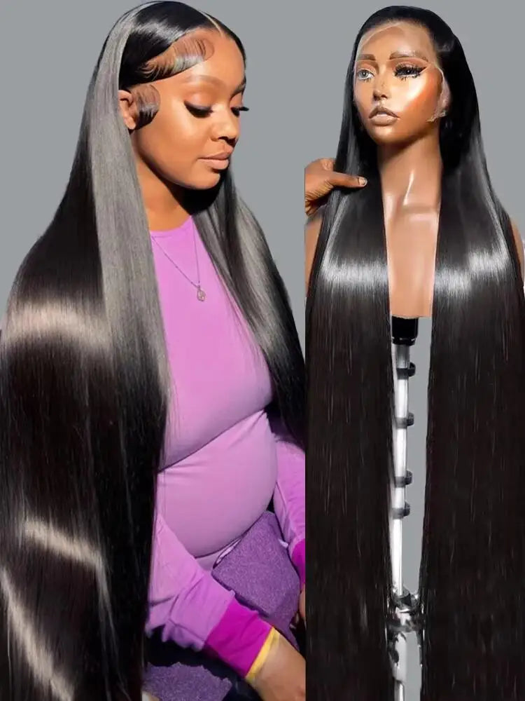 Perruque Lace Front Bone Straight 200% Densité – Jusqu'à 46 Pouces
