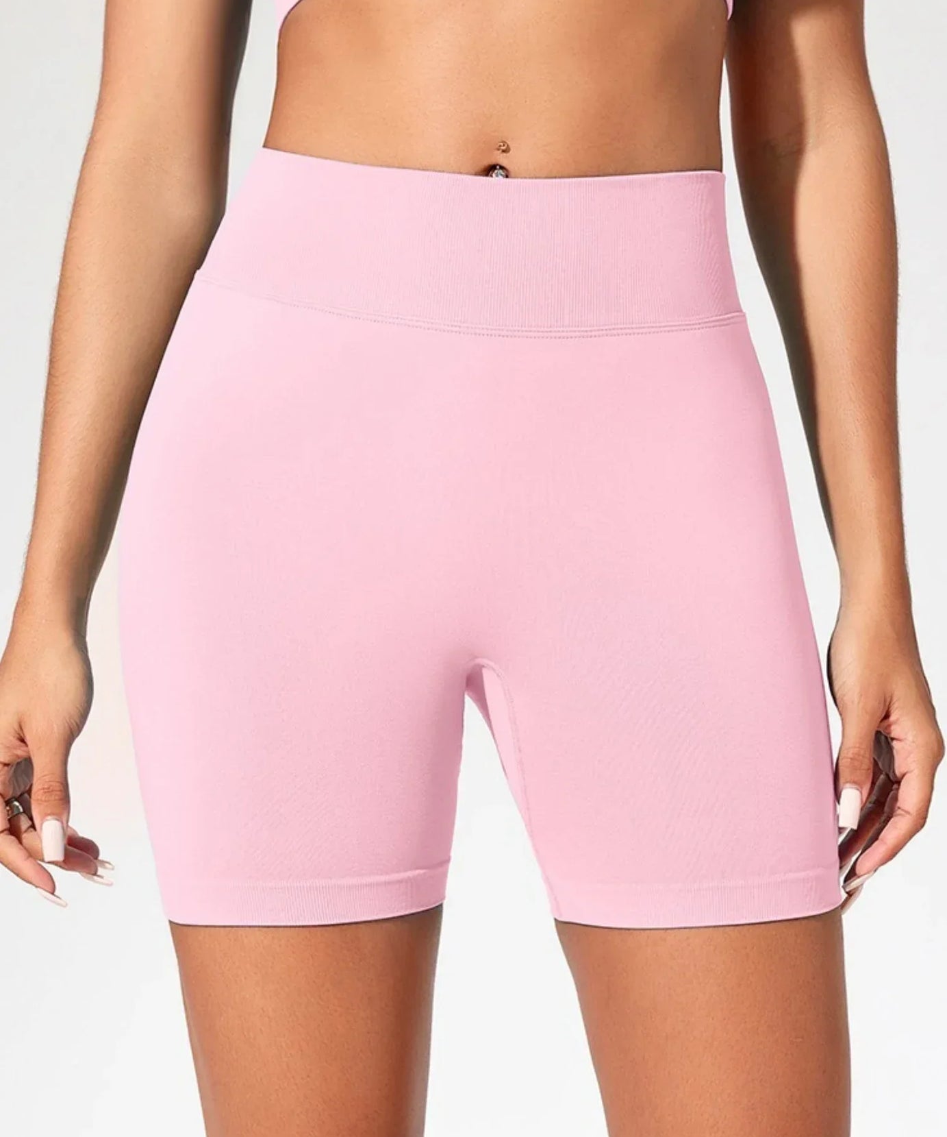 Short Yoga Taille Haute Seamless – Coloris Uni Femme