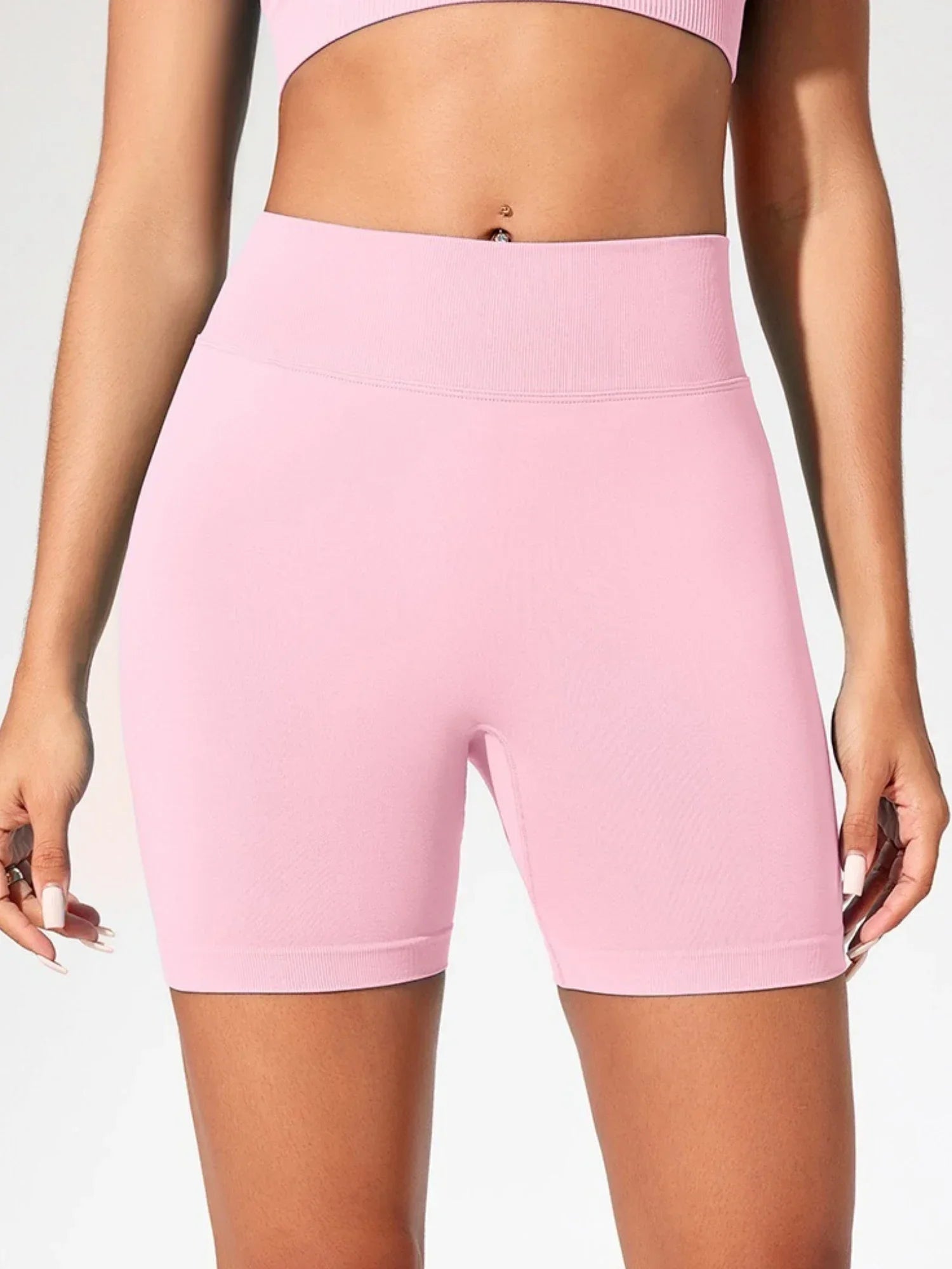 Short Yoga Taille Haute Seamless – Coloris Uni Femme