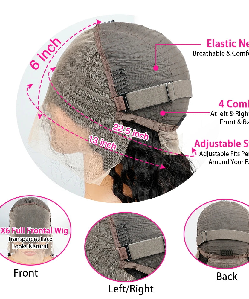 Perruque Lace Front HD Body Wave Brun Chocolat – 46 Pouces