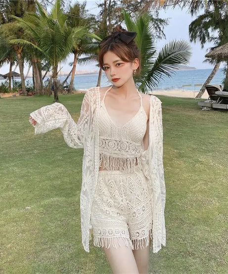 Top Halter Boho Franges Broderies Dos Nu – Été & Festival
