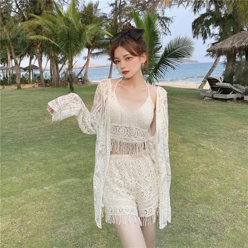 Top Halter Boho Franges Broderies Dos Nu – Été & Festival