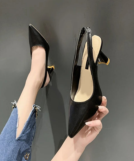 Escarpins Stiletto Bout Pointu Slingback – Talon Haut Élégant